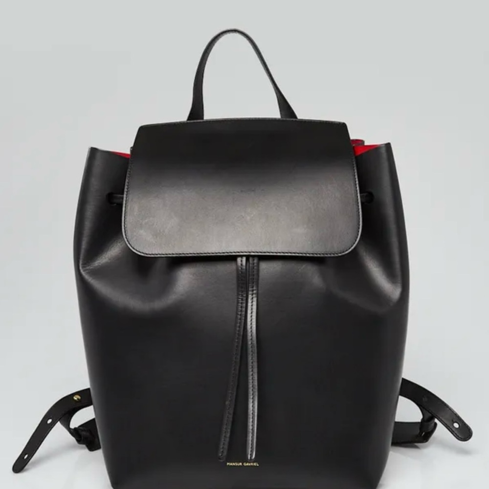 Mansur Gavriel Black Leather Backpack